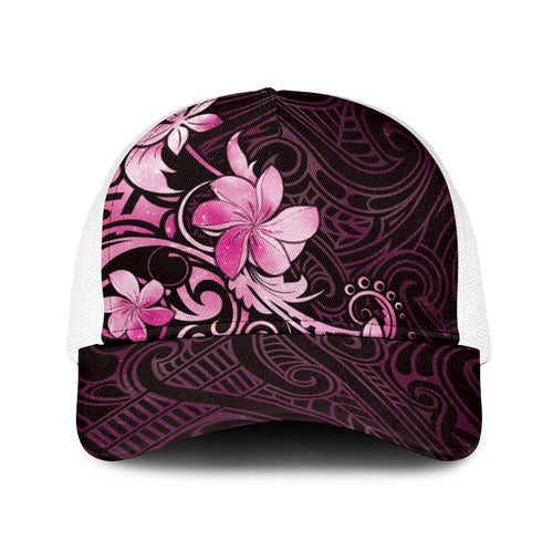 Matariki New Zealand Baseball Net Cap Maori Pattern Pink Galaxy