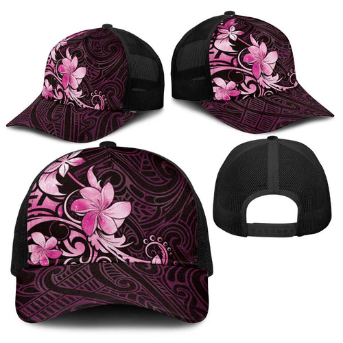 Matariki New Zealand Baseball Net Cap Maori Pattern Pink Galaxy