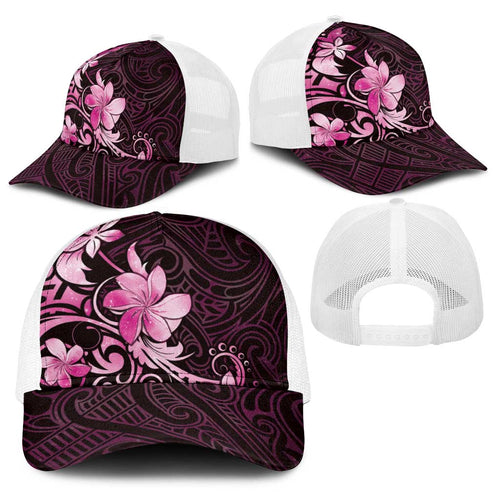 Matariki New Zealand Baseball Net Cap Maori Pattern Pink Galaxy
