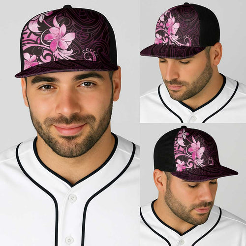 Matariki New Zealand Baseball Net Cap Maori Pattern Pink Galaxy