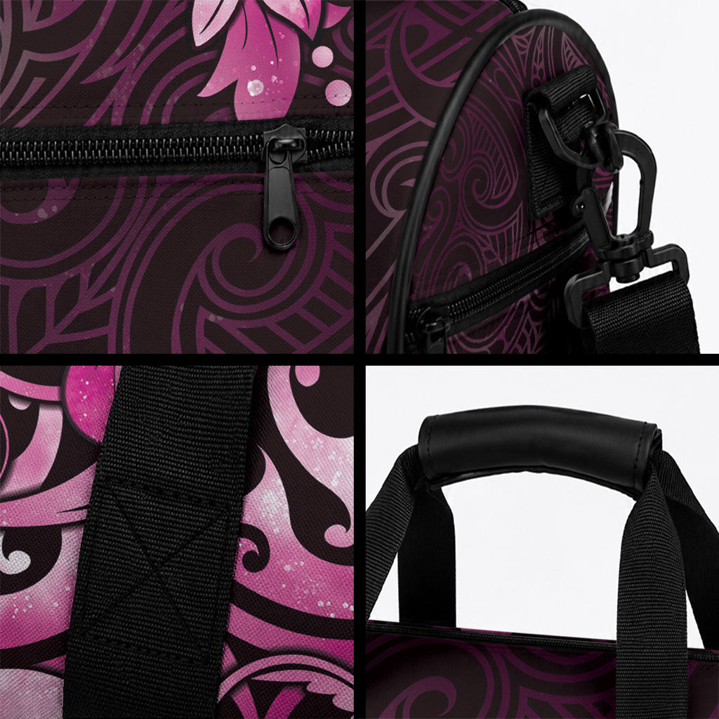 Matariki New Zealand Duffle Bag Maori Pattern Pink Galaxy