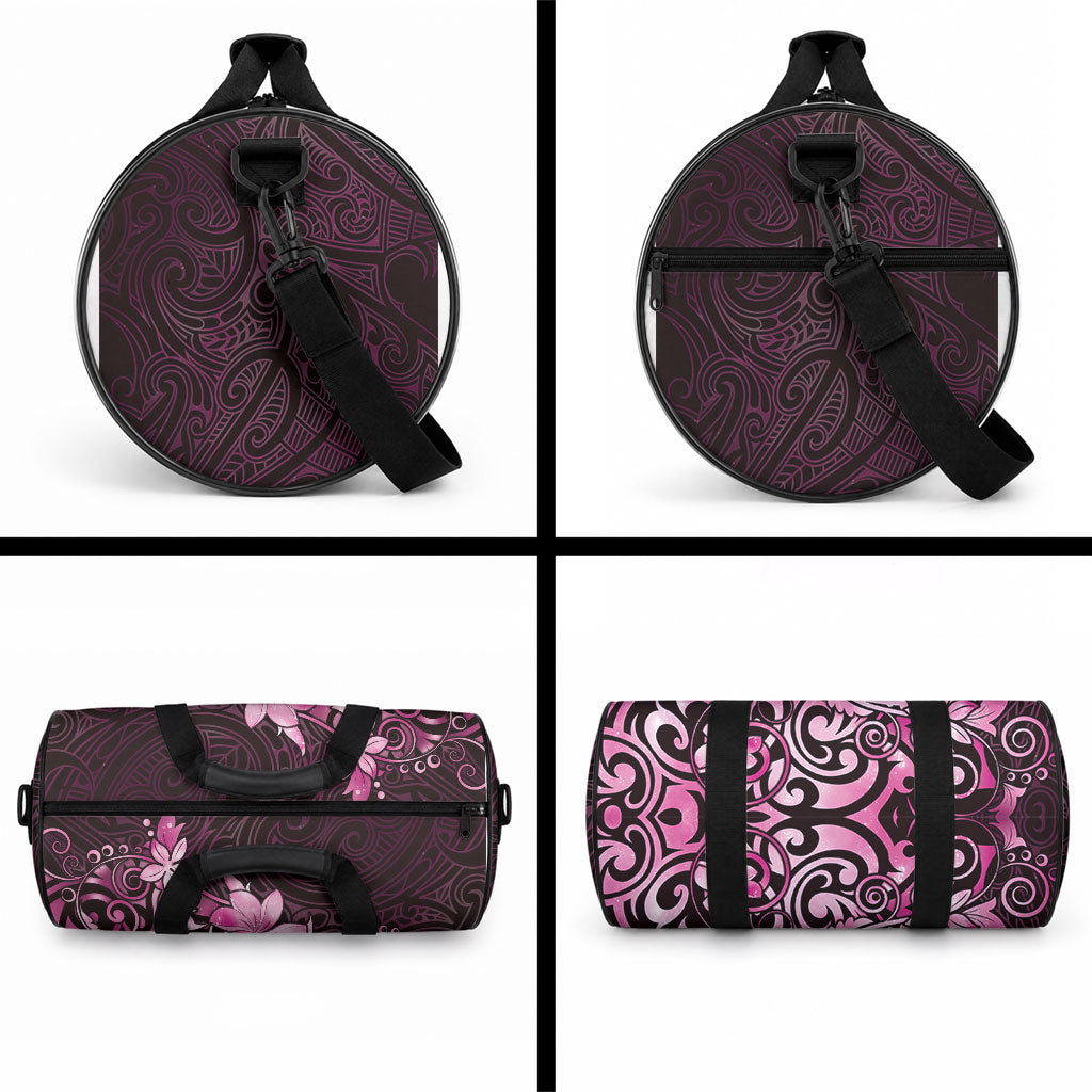 Matariki New Zealand Duffle Bag Maori Pattern Pink Galaxy