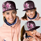 Matariki New Zealand Mesh Trucker Cap Maori Pattern Pink Galaxy