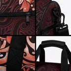 Matariki New Zealand Duffle Bag Maori Pattern Red Galaxy