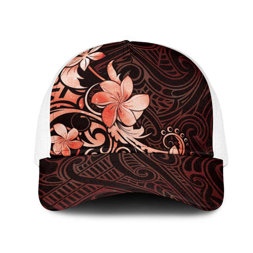 Matariki New Zealand Mesh Trucker Cap Maori Pattern Red Galaxy