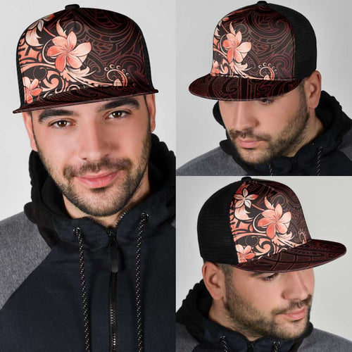 Matariki New Zealand Mesh Trucker Cap Maori Pattern Red Galaxy