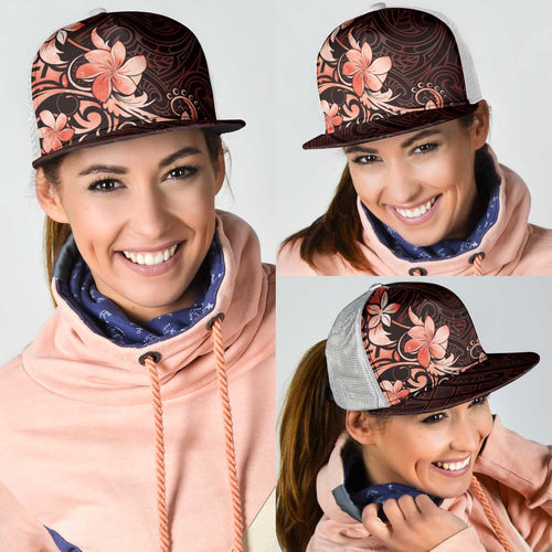 Matariki New Zealand Mesh Trucker Cap Maori Pattern Red Galaxy