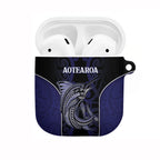 New Zealand Aotearoa AirPods Case Blue Marlin Fishing Maori Pattern