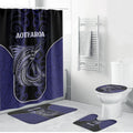 New Zealand Aotearoa Bathroom Set Blue Marlin Fishing Maori Pattern