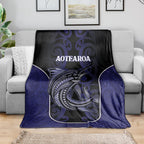 New Zealand Aotearoa Blanket Blue Marlin Fishing Maori Pattern