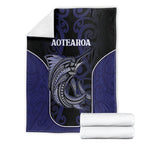 New Zealand Aotearoa Blanket Blue Marlin Fishing Maori Pattern