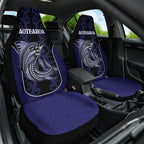 New Zealand Aotearoa Car Seat Cover Blue Marlin Fishing Maori Pattern