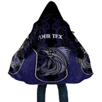 Personalised New Zealand Aotearoa Cloak Blue Marlin Fishing Maori Pattern