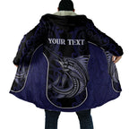 Personalised New Zealand Aotearoa Cloak Blue Marlin Fishing Maori Pattern