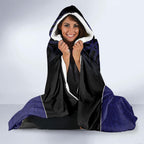 New Zealand Aotearoa Hooded Blanket Blue Marlin Fishing Maori Pattern