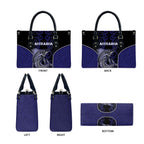 New Zealand Aotearoa Leather Bag Blue Marlin Fishing Maori Pattern