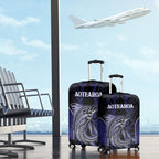 New Zealand Aotearoa Luggage Cover Blue Marlin Fishing Maori Pattern