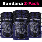 New Zealand Aotearoa Neck Gaiter Blue Marlin Fishing Maori Pattern