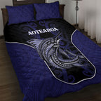 New Zealand Aotearoa Quilt Bed Set Blue Marlin Fishing Maori Pattern