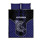 New Zealand Aotearoa Quilt Bed Set Blue Marlin Fishing Maori Pattern