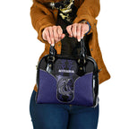 New Zealand Aotearoa Shoulder Handbag Blue Marlin Fishing Maori Pattern