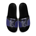 New Zealand Aotearoa Slide Sandals Blue Marlin Fishing Maori Pattern