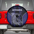 New Zealand Aotearoa Spare Tire Cover Blue Marlin Fishing Maori Pattern