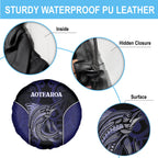 New Zealand Aotearoa Spare Tire Cover Blue Marlin Fishing Maori Pattern