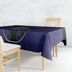 New Zealand Aotearoa Tablecloth Blue Marlin Fishing Maori Pattern
