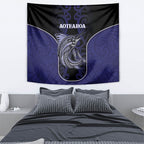 New Zealand Aotearoa Tapestry Blue Marlin Fishing Maori Pattern