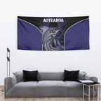 New Zealand Aotearoa Tapestry Blue Marlin Fishing Maori Pattern