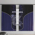 New Zealand Aotearoa Window Curtain Blue Marlin Fishing Maori Pattern