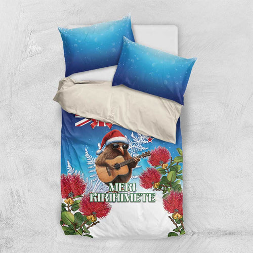 New Zealand Kiwi Christmas Bedding Set Xmas Vibe
