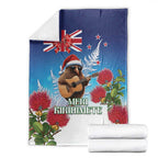New Zealand Kiwi Christmas Blanket Xmas Vibe