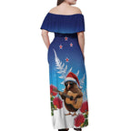 New Zealand Kiwi Christmas Off Shoulder Maxi Dress Xmas Vibe