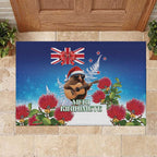 New Zealand Kiwi Christmas Rubber Doormat Xmas Vibe