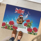 New Zealand Kiwi Christmas Rubber Doormat Xmas Vibe