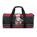 New Zealand Santa Tiki Christmas Duffle Bag Meri Kirihimete