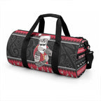 New Zealand Santa Tiki Christmas Duffle Bag Meri Kirihimete
