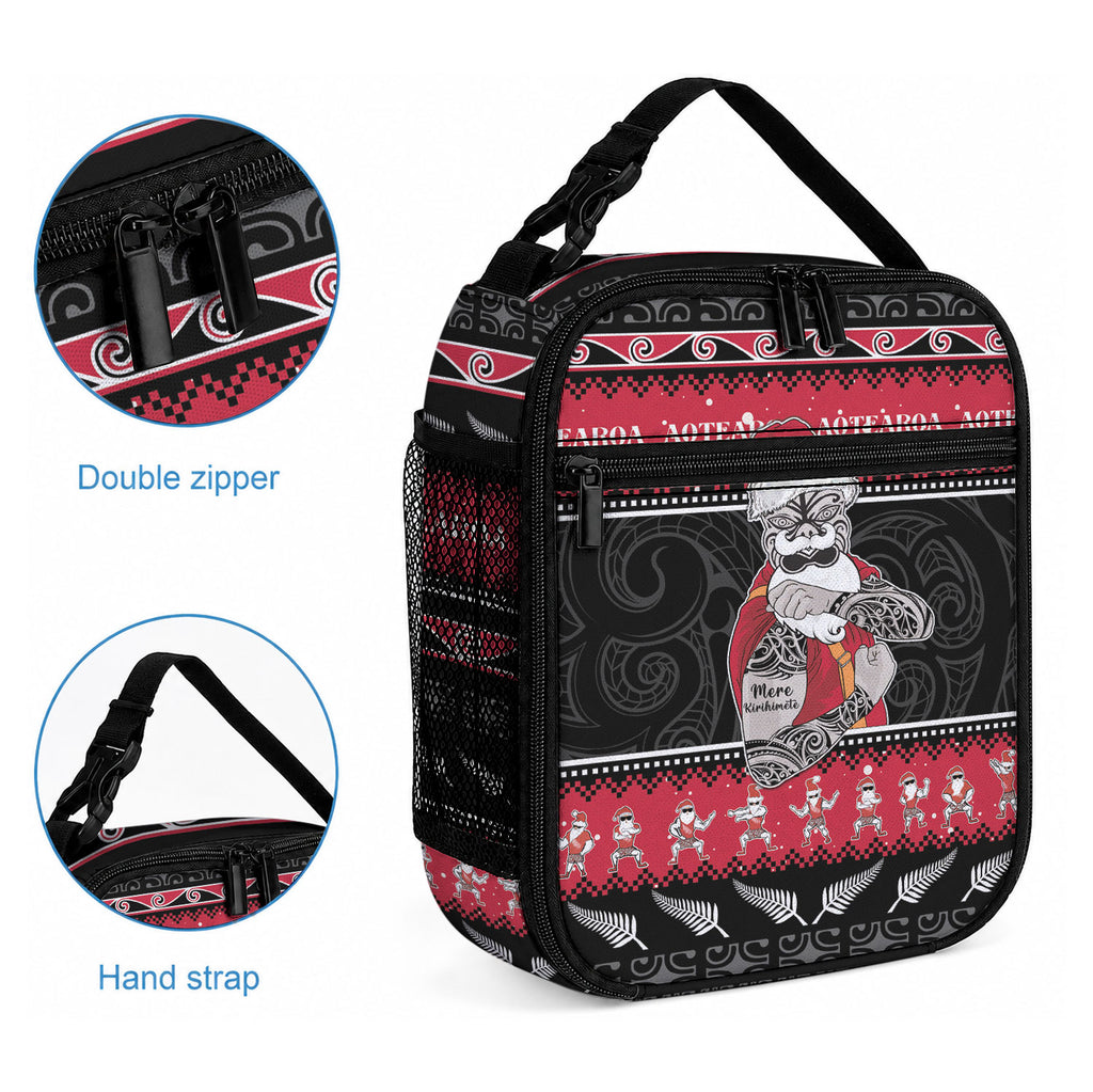 New Zealand Santa Tiki Christmas Lunch Bag Meri Kirihimete