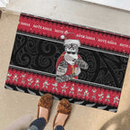 New Zealand Santa Tiki Christmas Rubber Doormat Meri Kirihimete