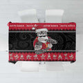 New Zealand Santa Tiki Christmas Tablecloth Meri Kirihimete