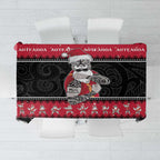 New Zealand Santa Tiki Christmas Tablecloth Meri Kirihimete