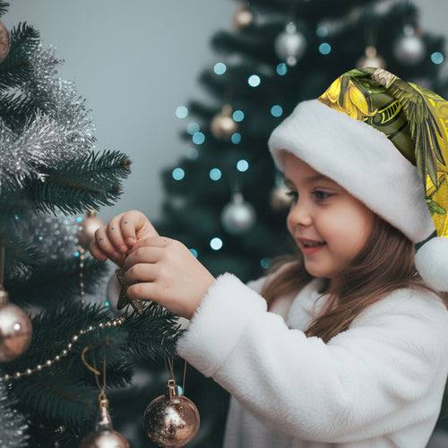 New Zealand Bellbird Christmas Santa Hat With Kowhai Flowers