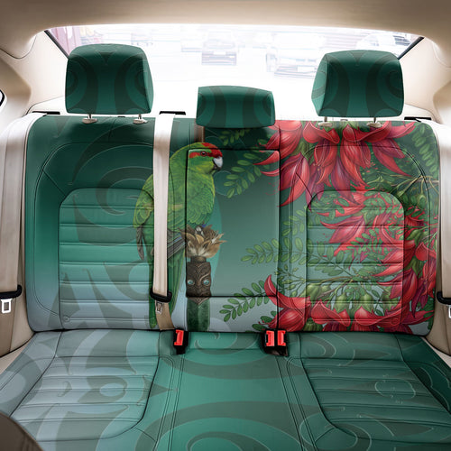 New Zealand Parakeet Bird Back Car Seat Cover With Kakabeak Flowers