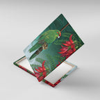 New Zealand Parakeet Bird Canvas Wall Art With Kakabeak Flowers
