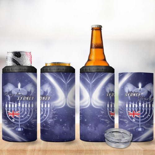 Pray For Bondi Sydney 4 in 1 Can Cooler Tumbler We Are All Bondi - Aussie Hoodie