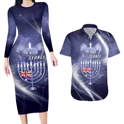 Pray For Bondi Sydney Couples Matching Long Sleeve Bodycon Dress and Hawaiian Shirt We Are All Bondi - Aussie Hoodie