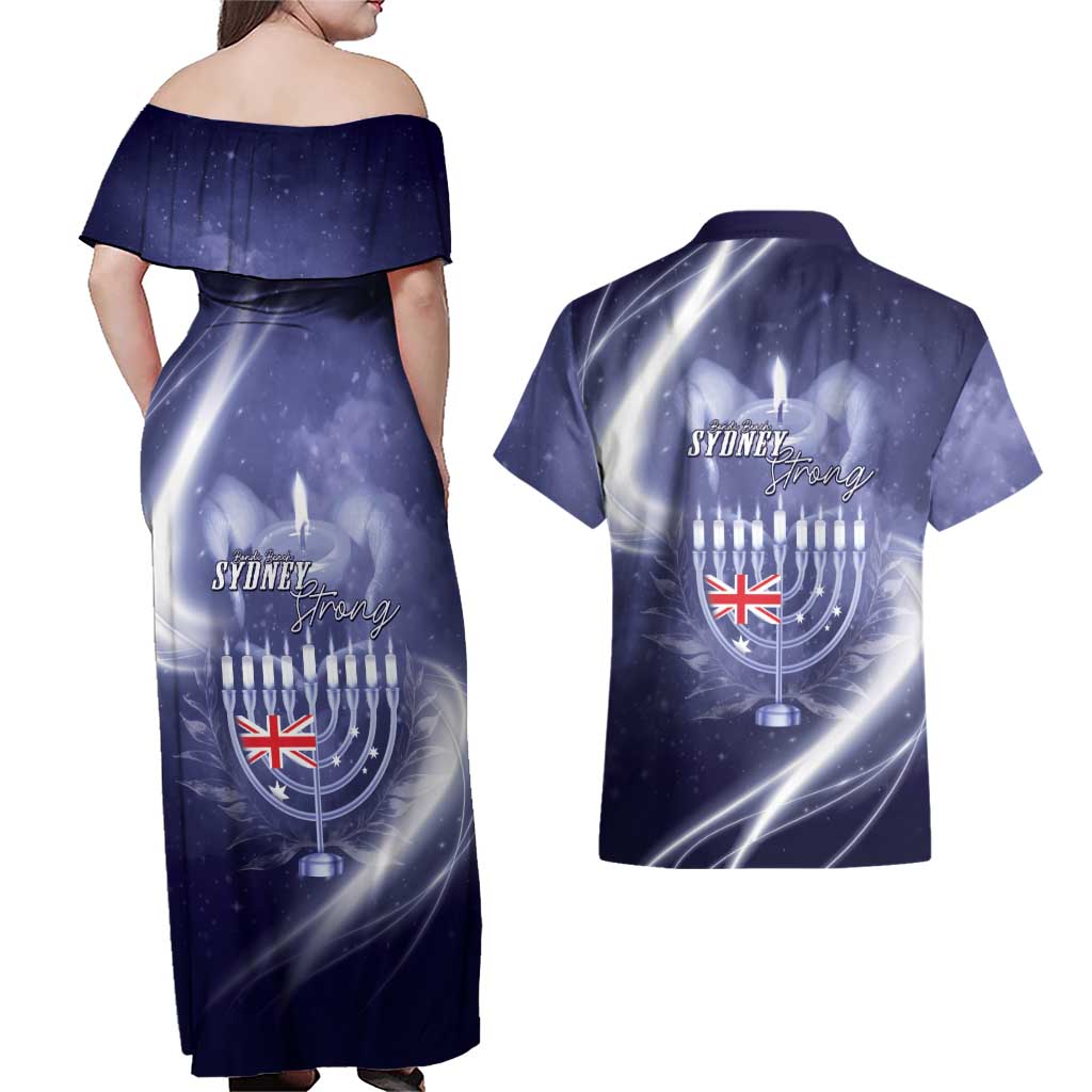 Pray For Bondi Sydney Couples Matching Off Shoulder Maxi Dress and Hawaiian Shirt We Are All Bondi - Aussie Hoodie