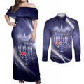 Pray For Bondi Sydney Couples Matching Off Shoulder Maxi Dress and Long Sleeve Button Shirt We Are All Bondi - Aussie Hoodie